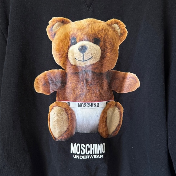 Moschino Underwear Teddy Bear Black Sweatshirt - Picture 3 of 9